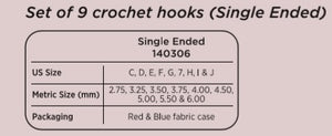 Knitter's Pride Zing Crochet Hook Set (Single Ended)