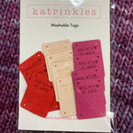 Washable Faux Suede Foldover Tags