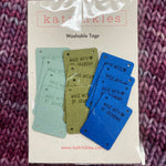 Washable Faux Suede Foldover Tags